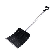 Лопата пласт., ковш 380 × 380 мм, морозостойкая, с алюм. планкой, алюм. черенок, «Снеговик», микс