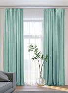 Портьера Велюр мятный ГП, 150*280