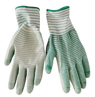 Перчатки нейлон полоска облив полиуретан зеленые 'Praktische Home' G-117