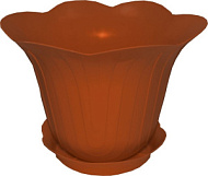 Кашпо пластиковое ПРИМУЛА 1,5л. коричневый