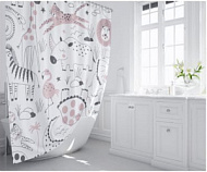 FX-2510 Штора в ванную комнату Fixsen Africa, без колец, 1,8*2 м