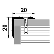 Профиль угловой ПУ 05.1350.105, дуб арктик