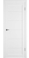 Дверное полотно остеклённое RONDO 2000*800 мм Белый кристал белое стекло сатин
