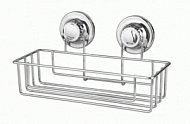 L3728 Полка для ванной LEDEME, хром, 1 ярус, на присосках, 25,5*11*14см