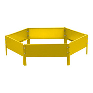 Клумба оцинкованная, d = 80 см, h = 15 см, жёлтая