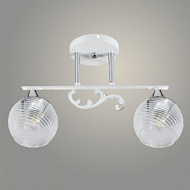 Люстра 11278-6/2 белый/хром (Плафон 8274) НПБ 01-2х60-132 Е27 2x60W Е27