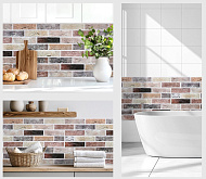 Панель пластиковая 960мм*480мм*0,2мм «Плитка Гамбург» /10/