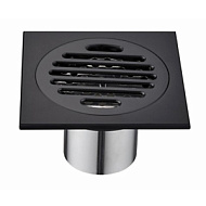 Трап для душа GERHANS Черный c вертикальным выходом сухой затвор 100х100 мм