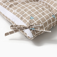 10713151 Сидушка на стул Этель "Клетка"цв.коричневый, 40х40 см,100% п/э