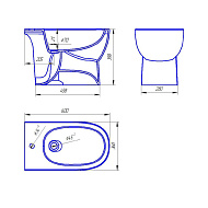 ARTSLBI01 Биде напольное Sanita Luxe, белое, 1 отверстие