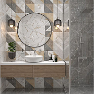 Плитка настенная Capella GT белая геометрия 500*250 мм /уп 11 шт /1,375 м2/