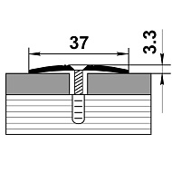 Профиль стыкоперекрывающий Bonkeel ПС03.1350.056, бетон темный