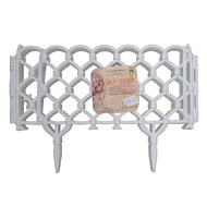 Ограждение садовое пласт `Фаберже` 280 х 28 см белое