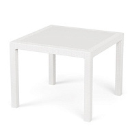 Стол пластиковый 94х94х74 см белый Ротанг-плюс
