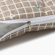 10713151 Сидушка на стул Этель "Клетка"цв.коричневый, 40х40 см,100% п/э