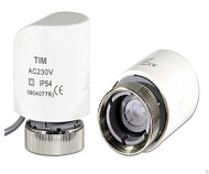 Сервопривод TIM для теплого пола.M30x1.5.норм.открыт 230v 2м