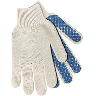 67776 Перчатки трикотажные Росиия, ПВХ-покрытие "Шахматный облив", 10 класс