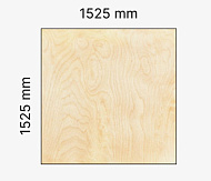 Фанера 1525*1525 * 4мм, сорт 4/4