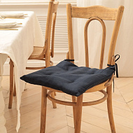 10300788 Сидушка на стул Этель Minimalist design 42х42 см, цв.синий, 100% лен 415 г/м2