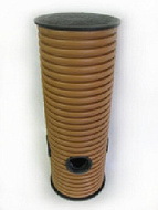 Колодец дренажный смотровой 315/276х1500 мм с дном и крышкой