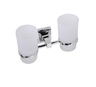 88168 Стакан для зубных щеток Аквалиния, хром, двойной