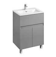 Тумба Форест 60 Акватон, Туманный серый, под умывальник Элина 60, 600*850*470 мм