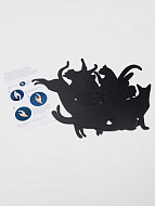 7111680 Наклейки интерьерные "Котики", зеркальные, декор на стену, набор 8 шт