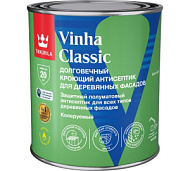 Антисептик кроющий TIKKURILA Vinha Classic полуматовый, База VVA, 0,9л