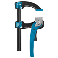 20717 Струбцина Gross реечная быстрозажимная, 4,мет. корпус,рычажный храповой механизм,100 мм